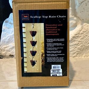 NWT and box/factory packaging Scallop Top Rain chain by “Ancient Graffiti”